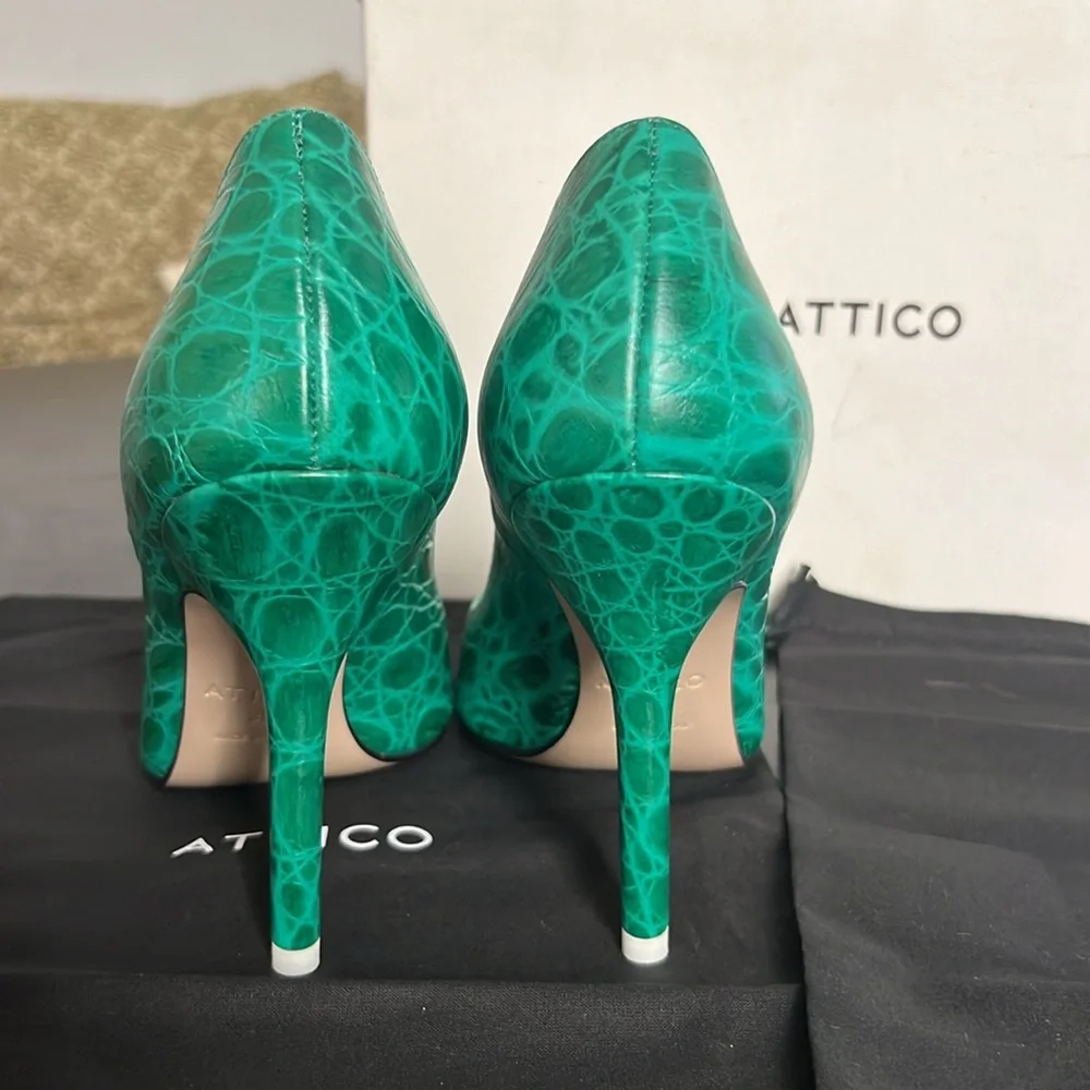 ATTICO green croc pumps - Picture 7 of 7